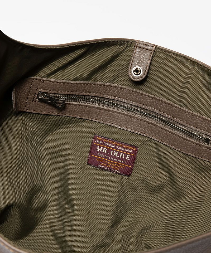 milano grain leather eco tote