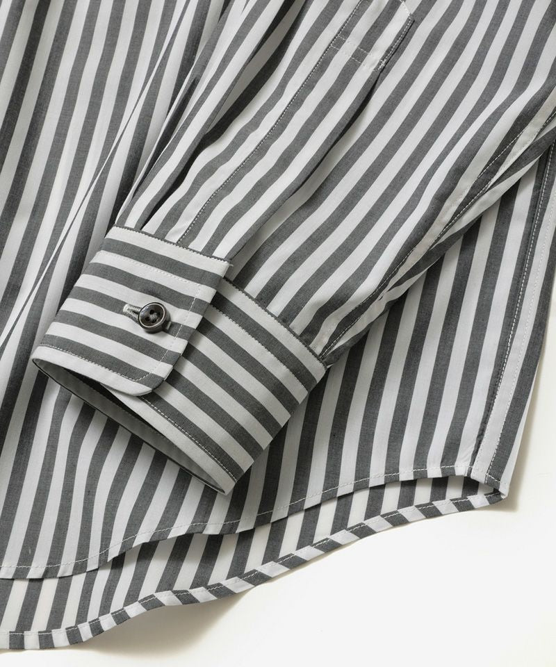 t/r broad stripe cloth / regular collar shirt