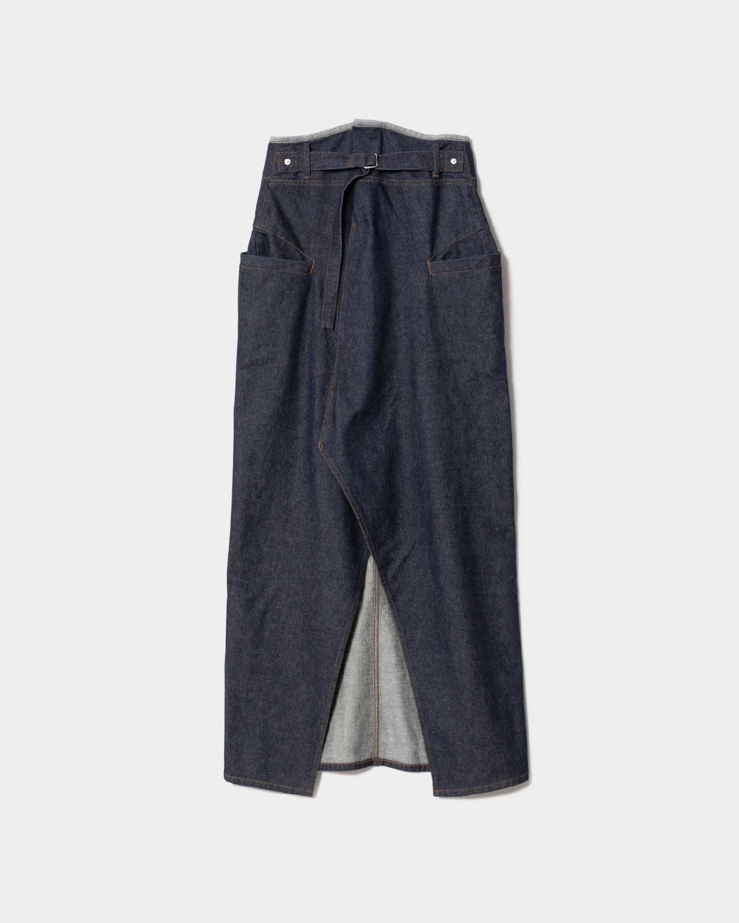 left hand twill pencil denim skirt