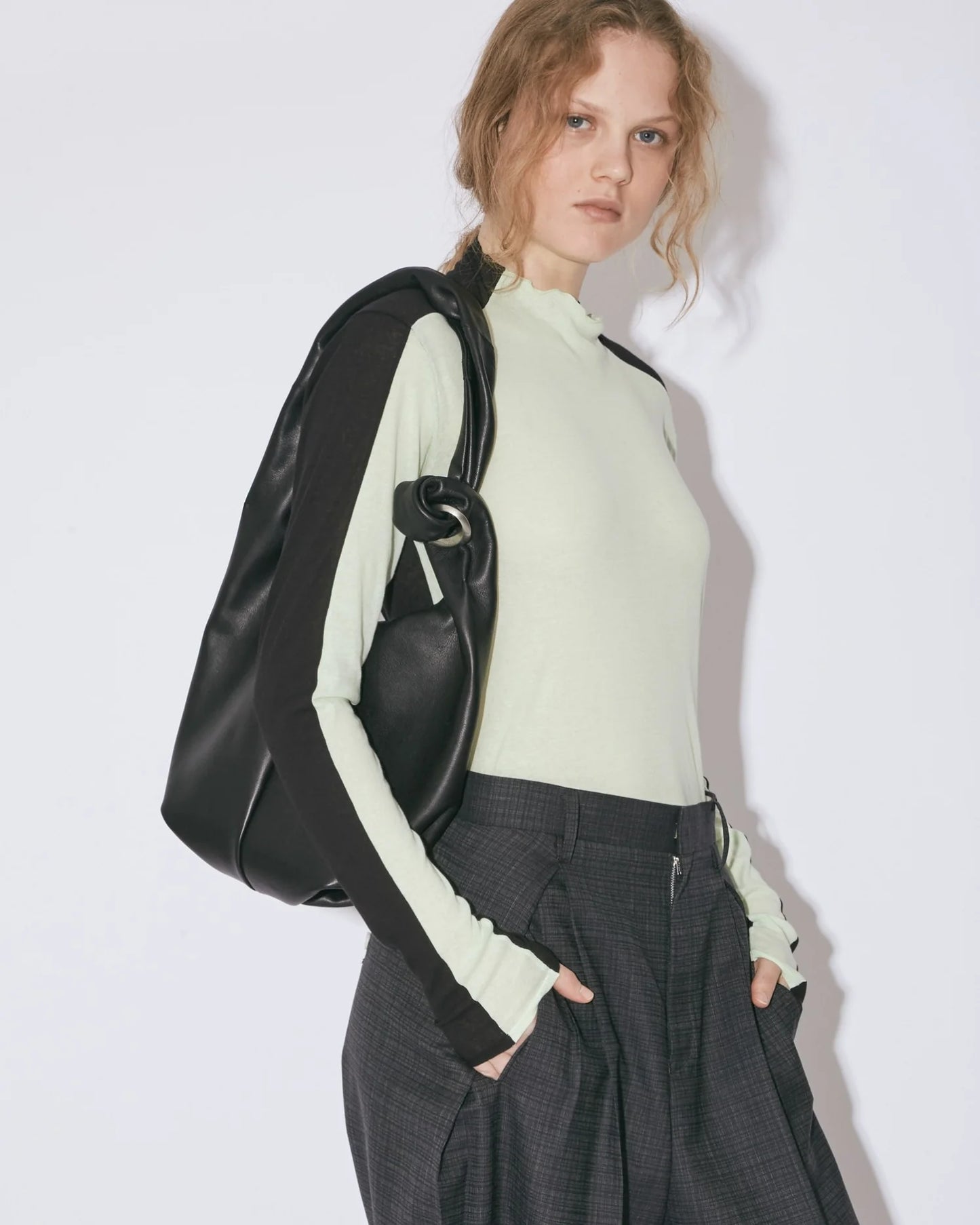 klein two way bag in smooth leather m