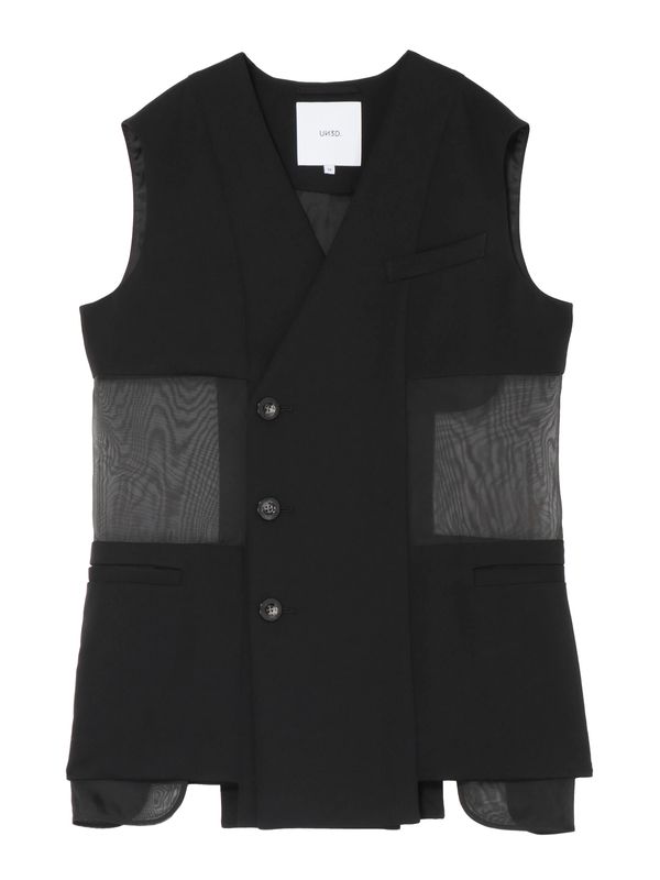 sheer layered vest