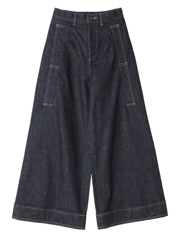 big detail wide denim pt