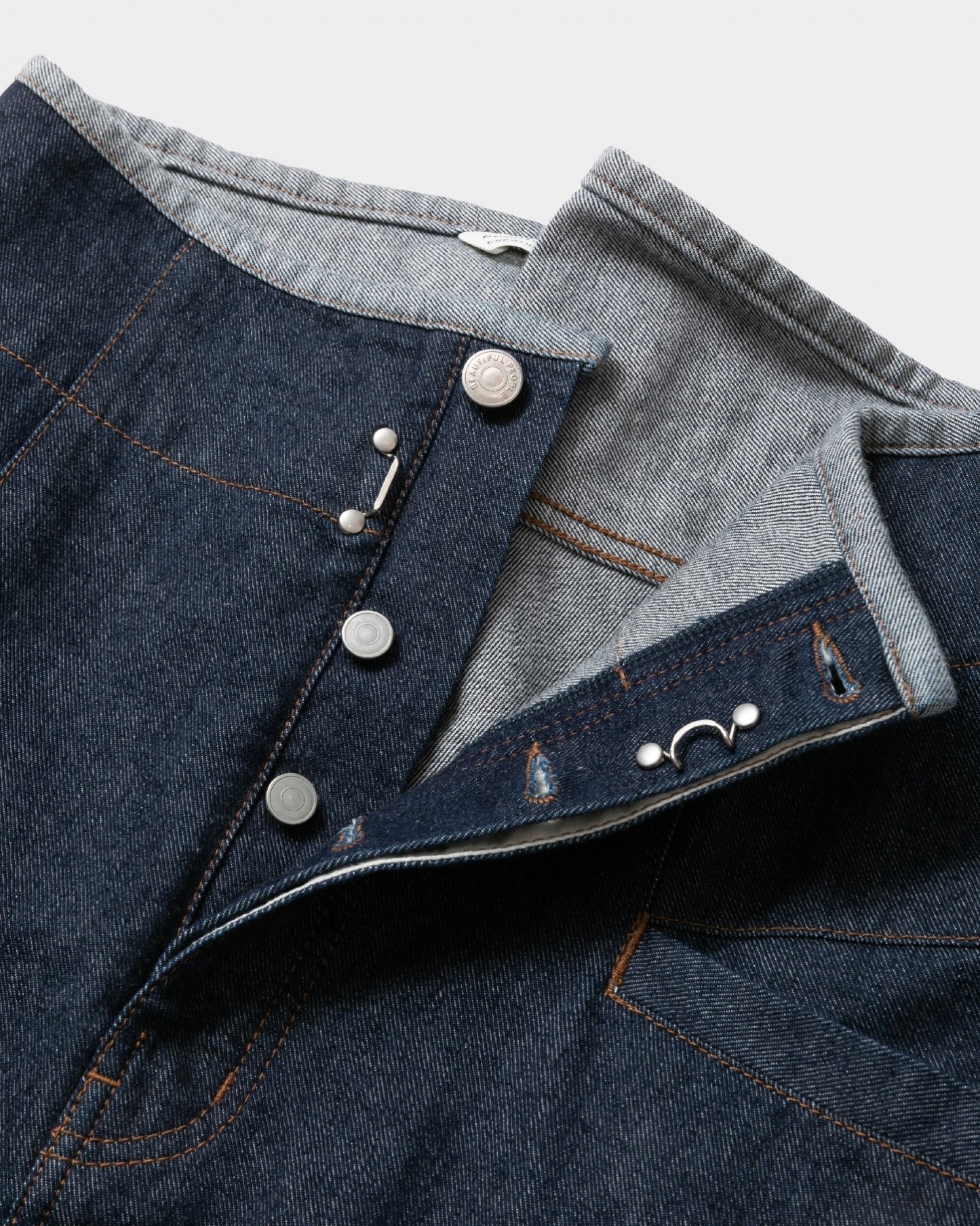 left hand twill pencil denim skirt