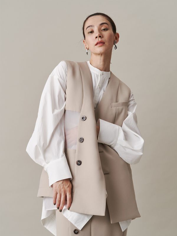 sheer layered vest