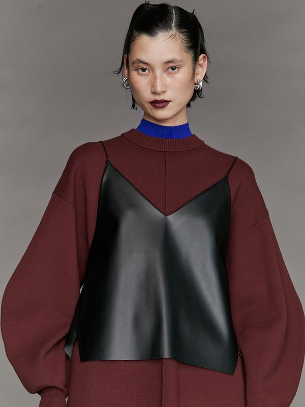 fake leather camisole