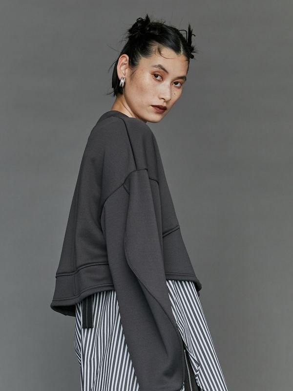 cocoon sleeve short sweat