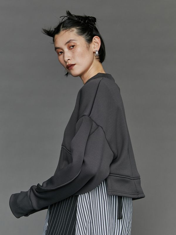 cocoon sleeve short sweat