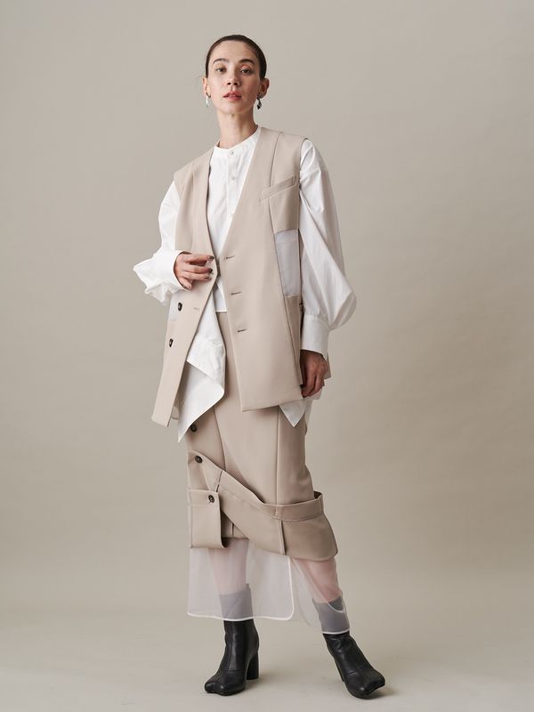 sheer layered vest