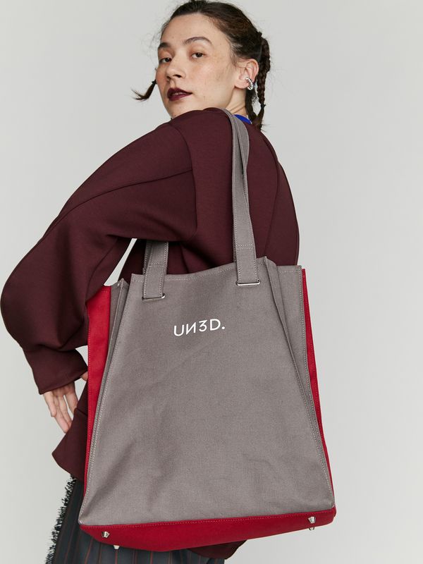 bi-color origami pleats tote