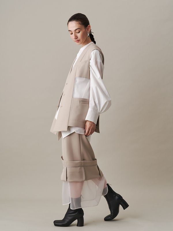 sheer layered vest
