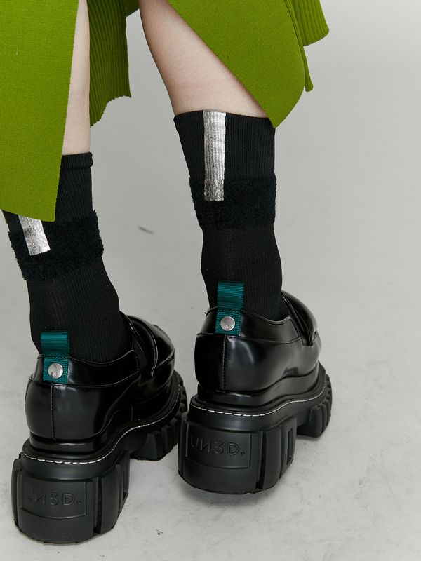 back foil one tone socks