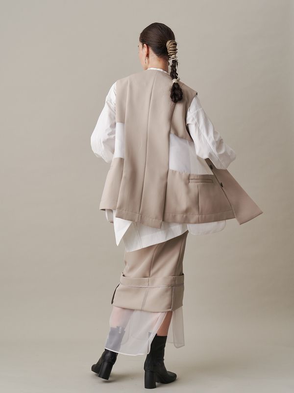 sheer layered vest