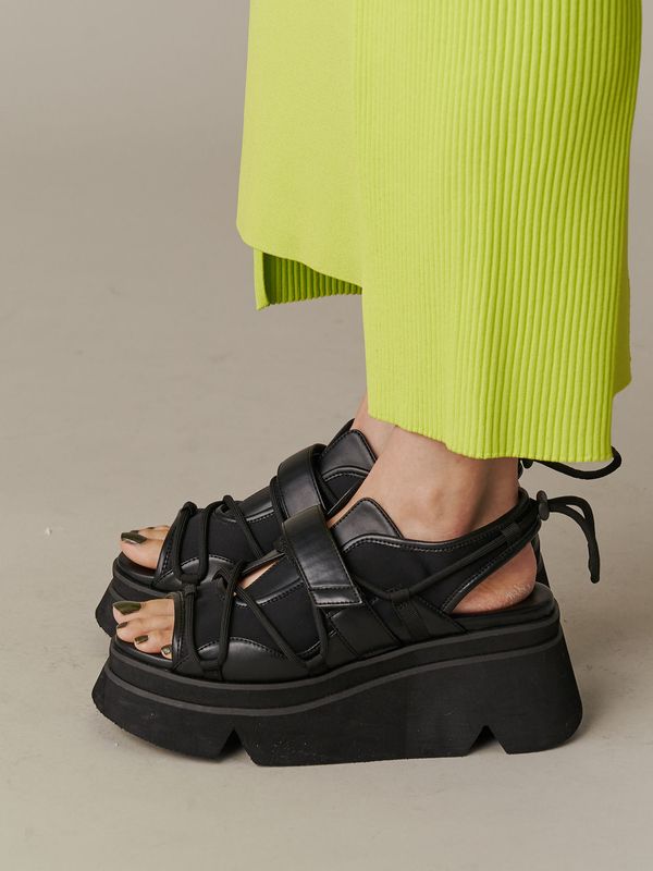 wave cord volume sole sandals