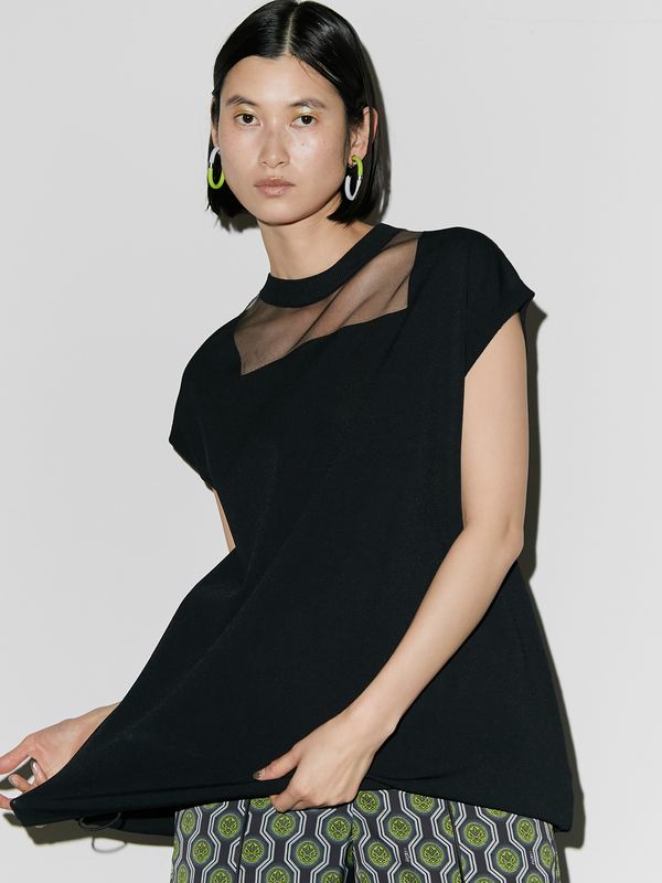 decolletage sheer kt top