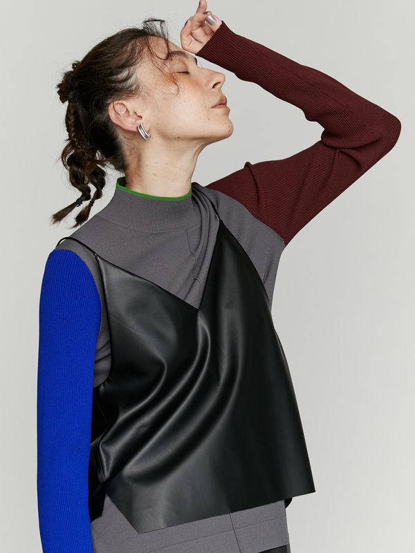 fake leather camisole