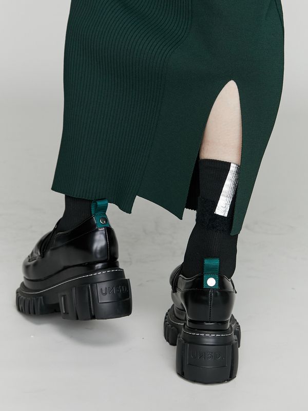 back foil one tone socks