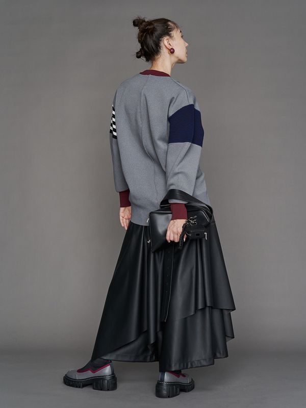 irregular triangle leather bag