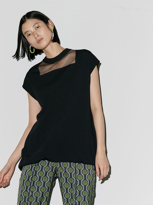 decolletage sheer kt top