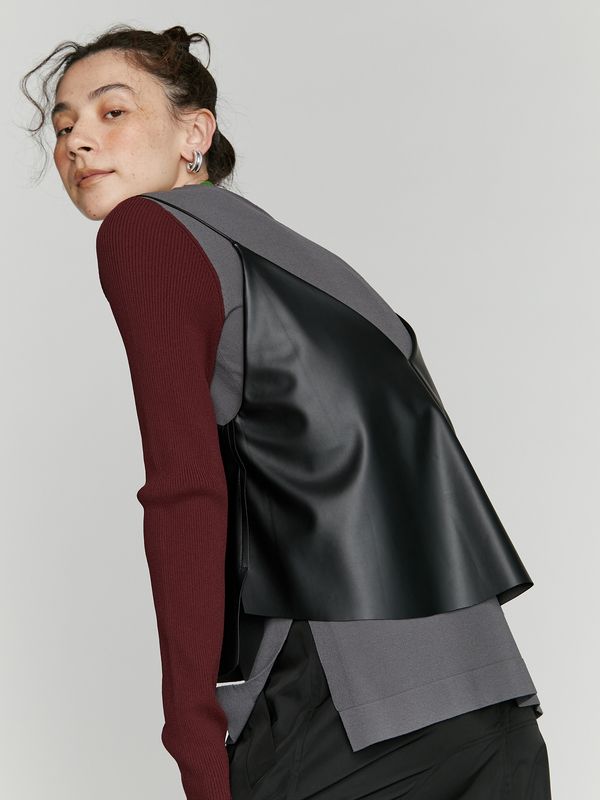 fake leather camisole