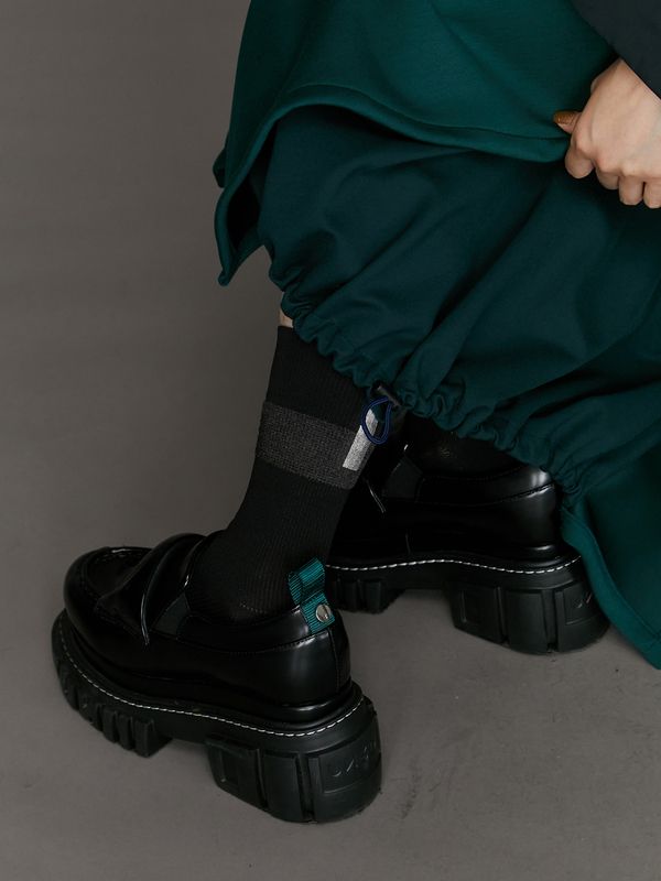 back foil one tone socks