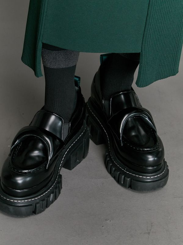 back foil one tone socks