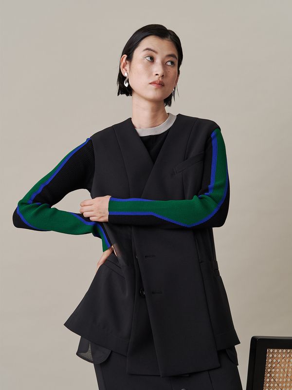 sheer layered vest