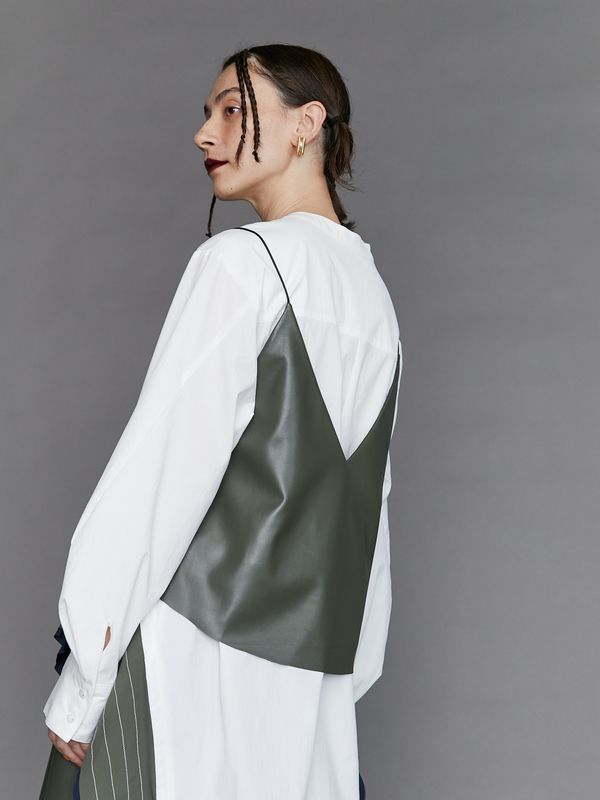fake leather camisole