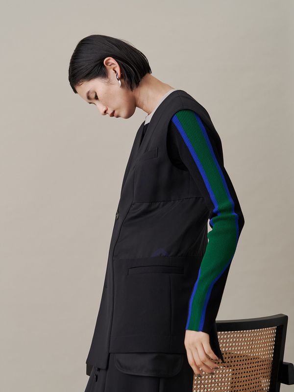 sheer layered vest