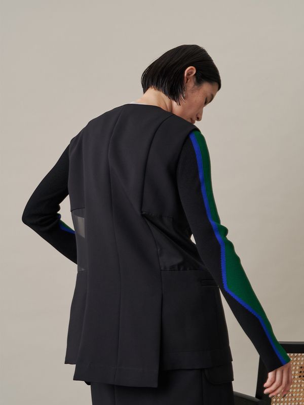 sheer layered vest