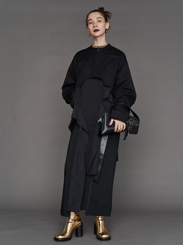irregular triangle leather bag