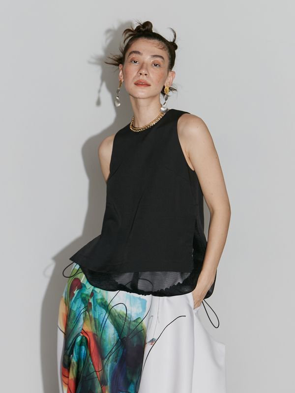 mesh layered n/s top
