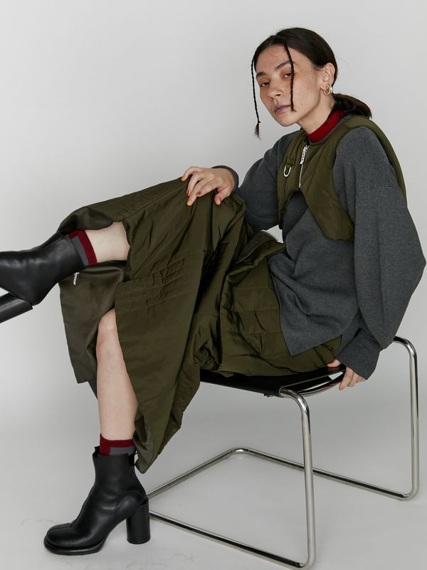 padded short vest