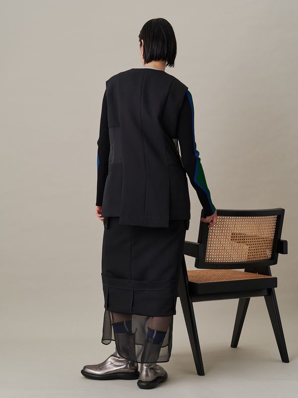 sheer layered vest