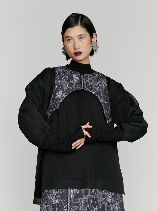 see through layered knit