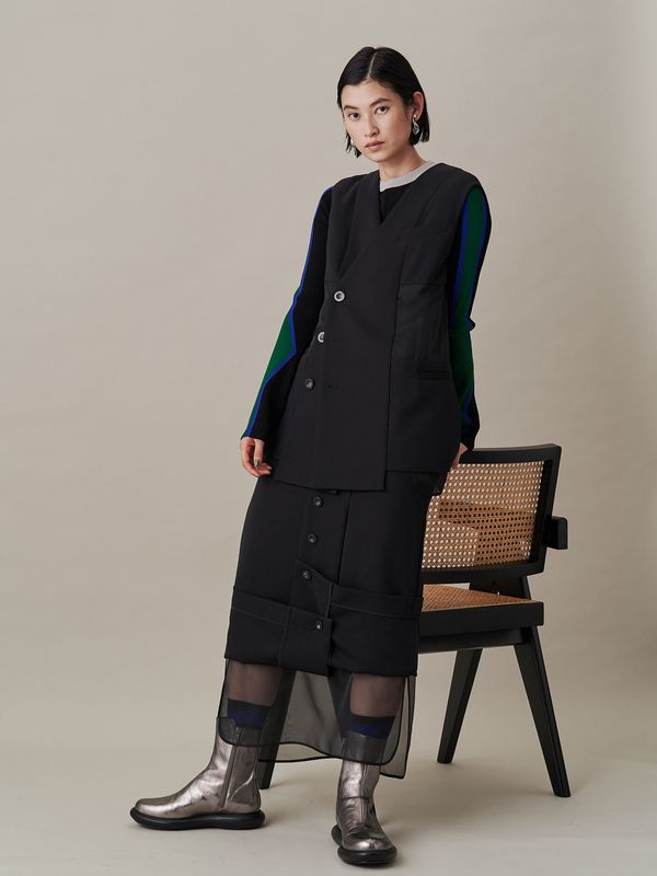 sheer layered vest