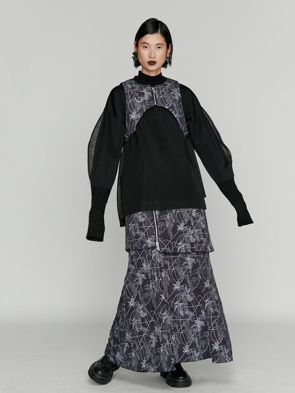 see through layered knit