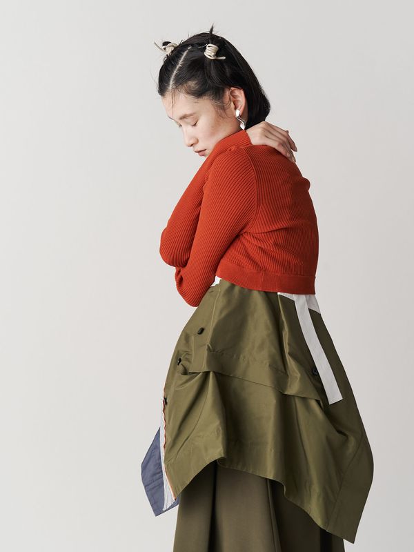 2way basic knit top