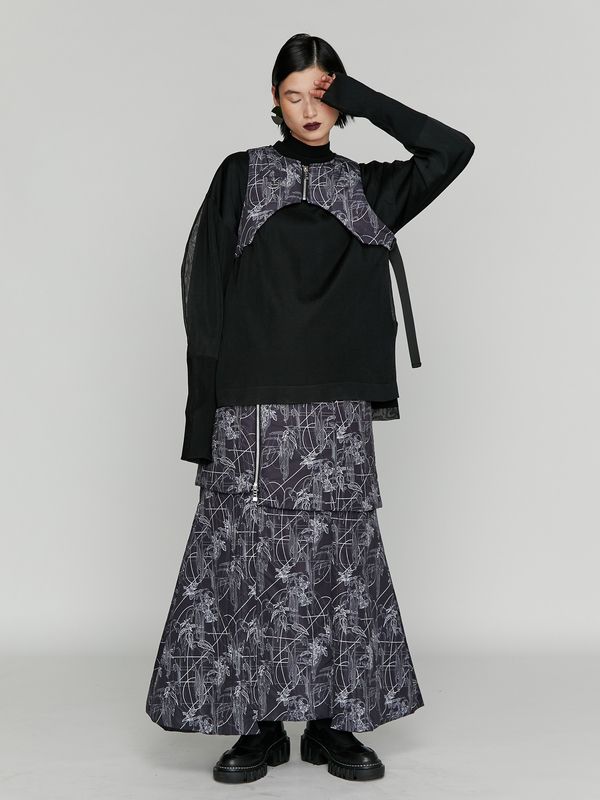 see through layered knit