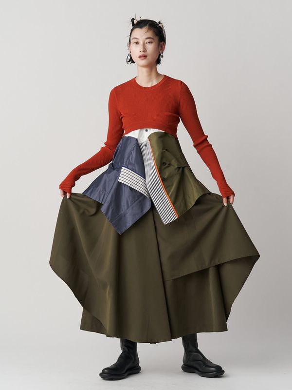 2way basic knit top