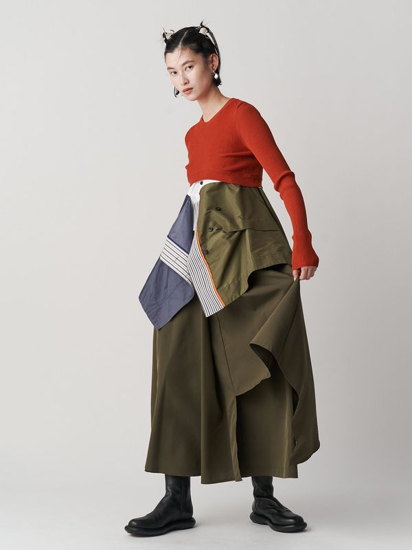 2way basic knit top