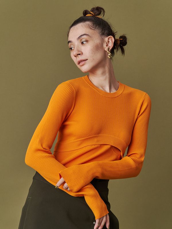 2way basic knit top