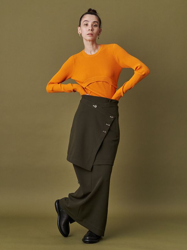 2way basic knit top