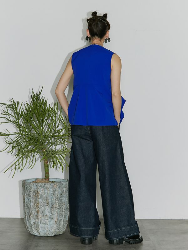 big detail wide denim pt