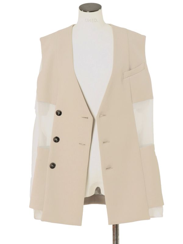 sheer layered vest