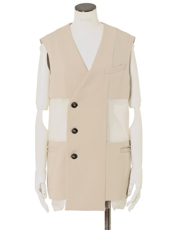 sheer layered vest