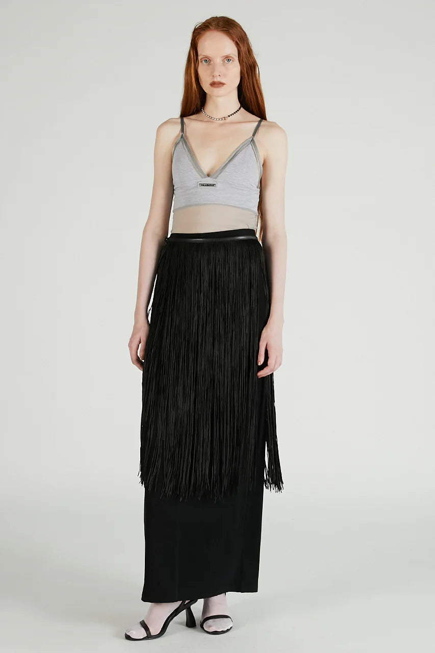 fringe belt skirt