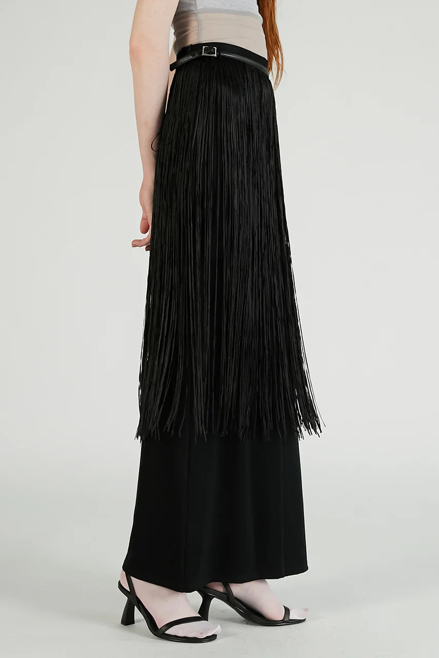 fringe belt skirt