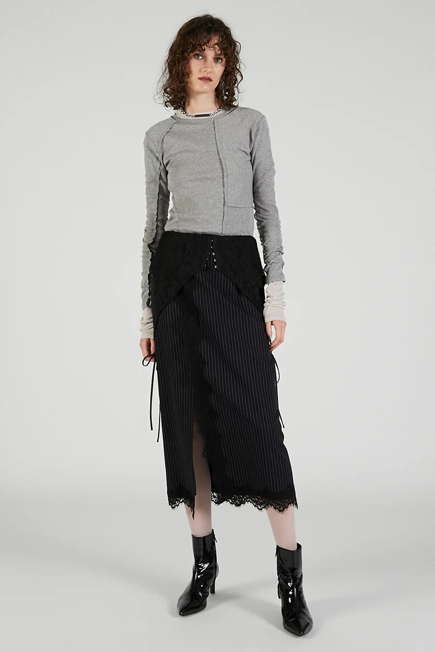 2-way lace midi skirt