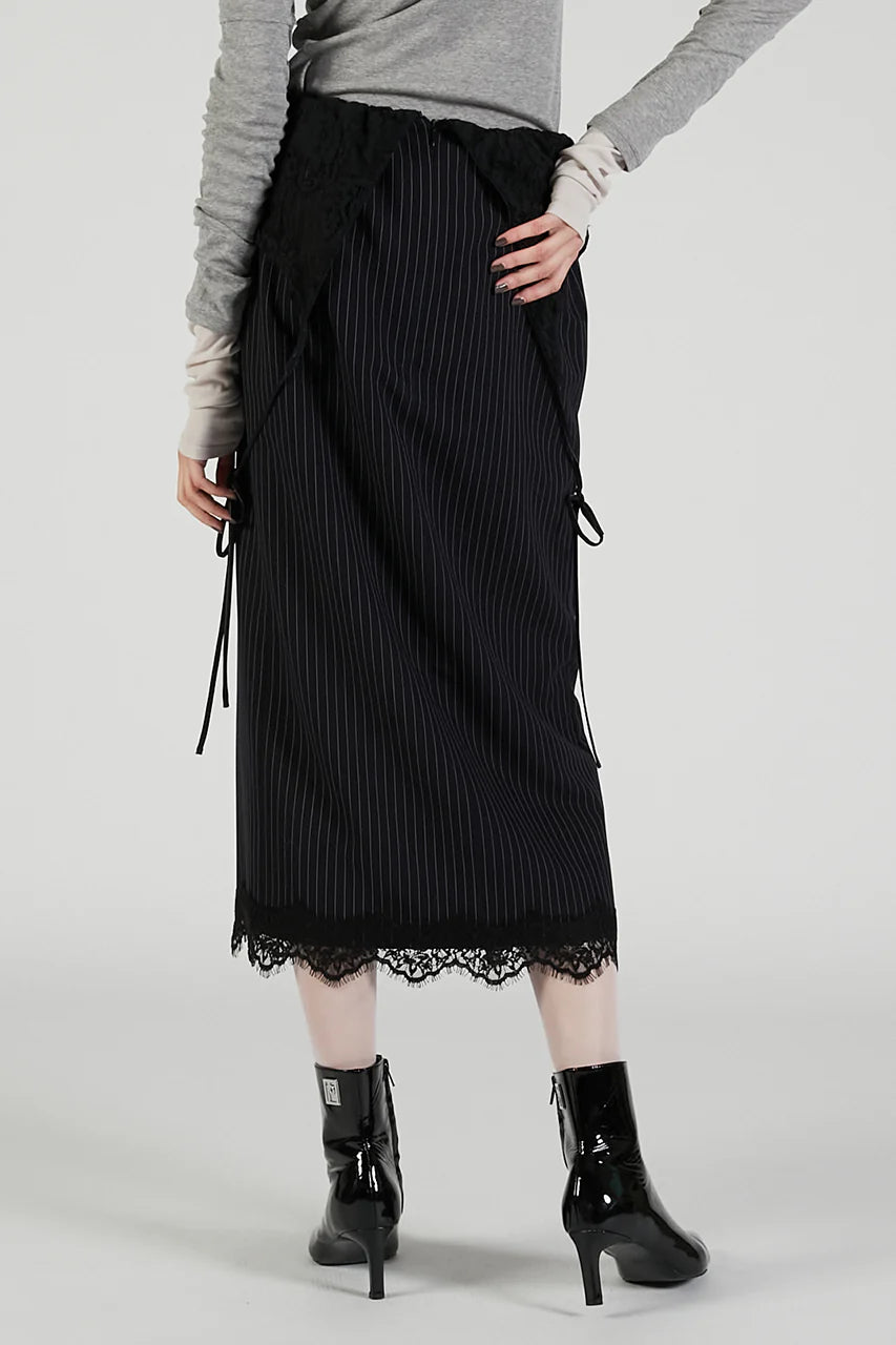 2-way lace midi skirt