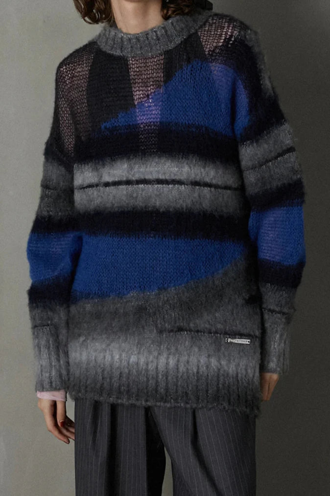 mohair border knit